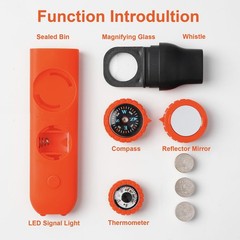 Emergency Survival Safety Whistle，Whistle for Kids with Orange 2pcs