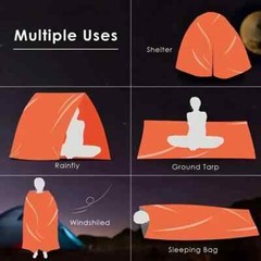 Bivvy Camouflage Emergency Sleeping Bag Thermal Survival Camping Hiking Outdoor