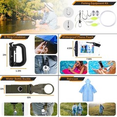 250pcs Survival Tools Tactical Gear and Trauma Bag & Emergency Tent