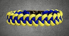 UKRAINE 🇺🇦 Paracord Shark Jawbone Weave Bracelet USA Made! Ukraine Awareness!