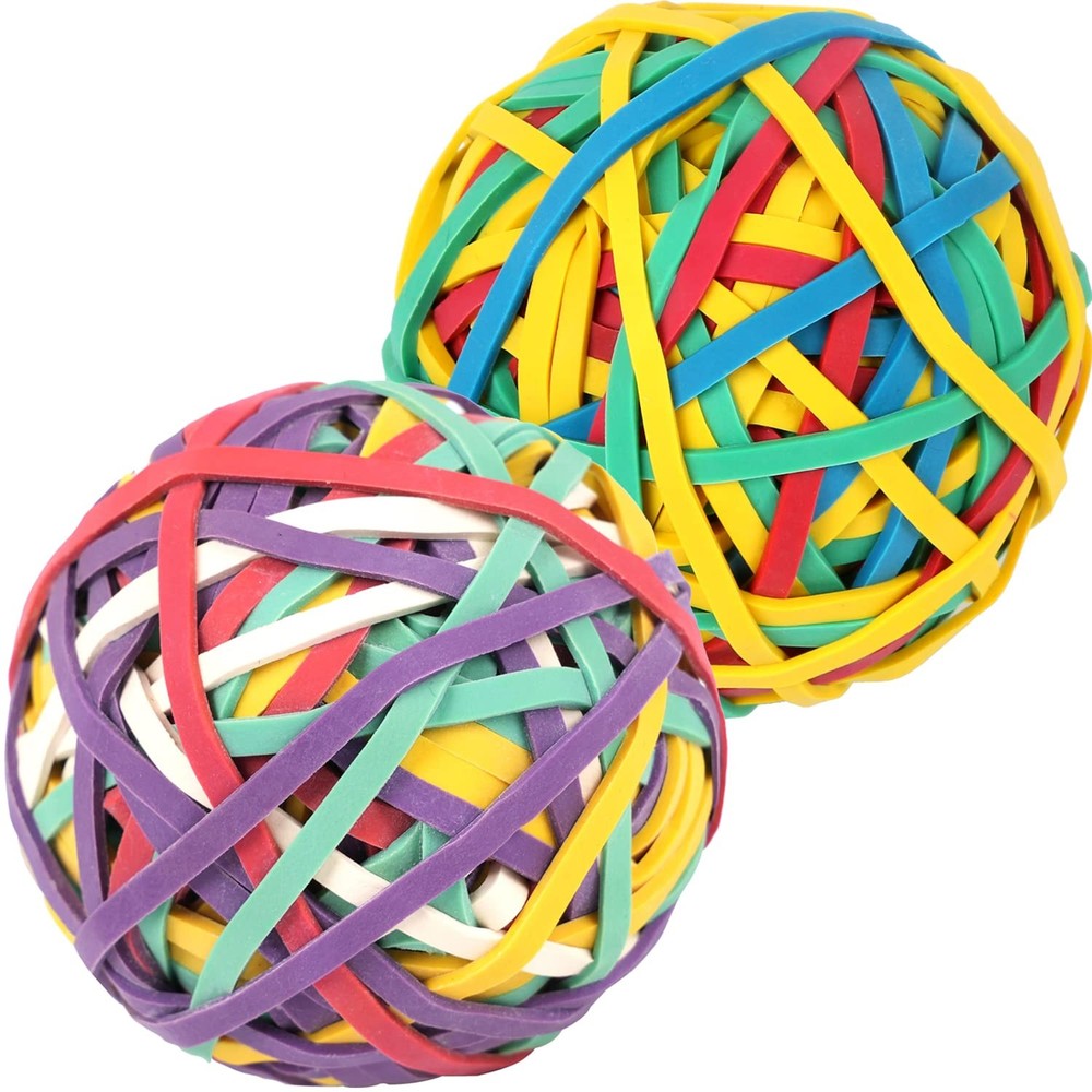 AMUU Rubber Band Ball #33 Red, blue, yellow, white, purple, green