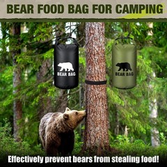 Foilswirl 2 Sets Bear Food Bag for Camping Food Hanging System Includes 2 Wat…