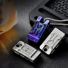 Titanium Alloy Dual Tube Whistle EDC Survival Tool High Decibel Outdoor Gear