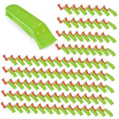 100 Pieces Emergency Whistles with Lanyard Safety Survival Whistles Loud Green