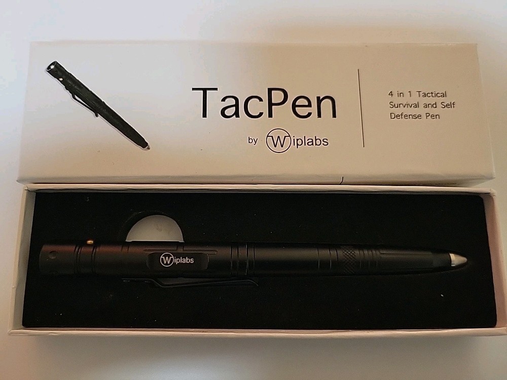 Wiplabs TacPen 4 In 1 Tactical Survival And Self Defense Pen Knife Flashlight