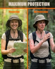 2 Pack Adjustable Mosquito Head Net – Soft Long Mesh Cooling Coverage for Hats