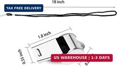 6Pack Stainless Steel Whistle with Lanyard, Loud Crisp Sound Whistle Ideal for C