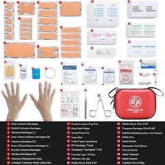150 PCS First Aid Kit Waterproof Survival Equipment for Camping, Hiking, Fishing