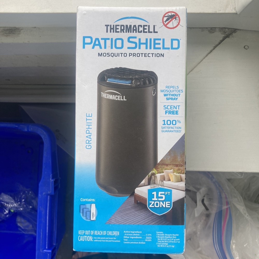 Thermacell Patio Shield Refillable Mosquito Repellent No Spray 15×15 Zone New