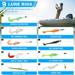 TCMBY 236Pcs Fishing Lures Tackle Box with Included, Various