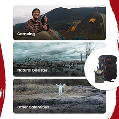 72H Survival Kit Emergency Food Water Filter Power Bank