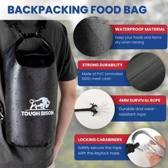 Bear Bag Hanging Kit – 10L Waterproof Bear Proof Food Storage Bag, 2 Straps,