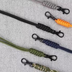 Travel Lose-proof Lanyard Nylon Braided Adjustable Phone Lanyard Keychain Wrist