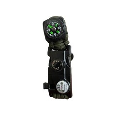 SOS LED Paracord Survival Bracelet Compass Thermometer Nylon Good Condition