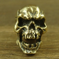 Brass “Skull” knife Lanyard Bead Paracord beads crafted for EDC gear XLH022