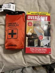Fire Safety Blanket And First Aid + Survival Kit