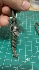 2 Pcs Keychain or knife lanyard Spartan Helmet Bead
