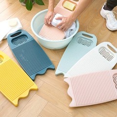 Non-Slip Laundry Washing Board, Household Washboard, Hand Large, E-Light Blue