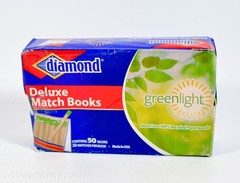 2 packs of 50 book Diamond Greenlight Deluxe Match Books 20 match per book box