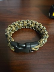 Survival Bracelet 550 Paracord Size Medium Camo Military Made in USA Weinerlock