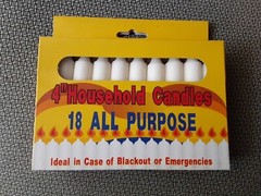 18 Emergency Candles Long Burn Power Outage, Camping, Survival, Prayer Candles