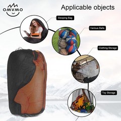 OMVMO 1Pcs100L Mesh Sleeping Bag Storage Sack Stuff 100L 1Pcs, gray