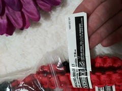 Everbuilt 9 Inch 8 pack Paracord Bracelet red solid NEW IN PACKAGE