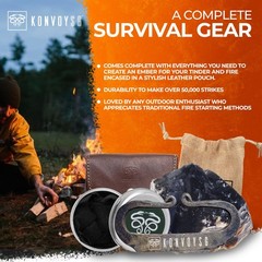 The Artisan Heritage Fire Kit – Hand-Forged Carbon Steel & English Flint in a…