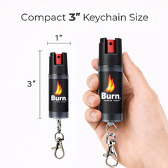 Burn Pepper Spray 2 Pack Police Grade – Maximum Strength Self Defense Keychain