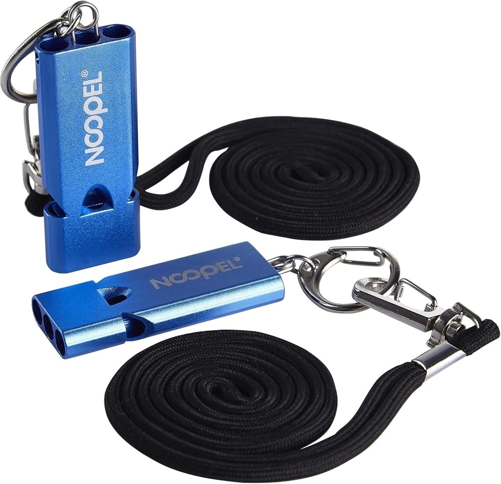 Whistle Emergency Three Tubes Survival Whistles 2 Pack with Lanyard and K