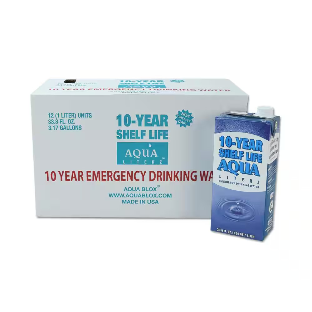 10-Year Shelf Life Aqua Literz 1 L (12-Pack)