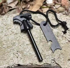 2pc Fire Starter Flint Steel Striker Survival Kit Ferro Rod Camping Outdoor Tool