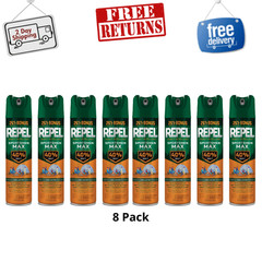Repel Sportsmen Max 40% DEET Insect Repellent Aerosol Spray, 8.125 oz (8 Pack)