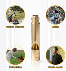 Brass Survival Whistle 125 Db Loud Emergency Whistle with Lanyard for Hiking C