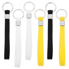 Silicone Wrist Lanyard Keychain 6Pcs Key Ring in Various Colors