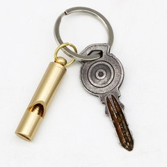 3Pcs Vintage Copper Whistles Referee Survival Keychain Pendant