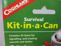 Coghlan’s Survival Kit in a Can 33 Pc Emergency Camping Pocket Kit 9850 New