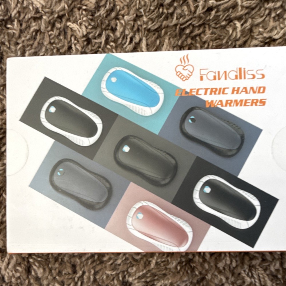 Fandliss Electric Hand Warmer OT-S65 Rechargeable Portable Black 2 Pack Outdoor