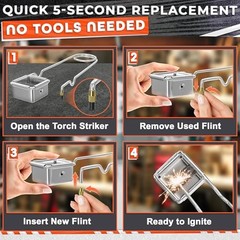 25 Pcs Striker Flint Replacement, 0.14″ / 3.5 mm Diameter, Steel | Flint