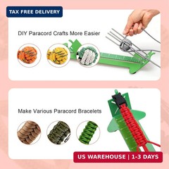 2 in 1 Paracord Bracelet Jig, Paracord Bracelet Making Kit, Adjustable Le