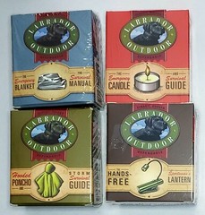 4 Pk Labrador Outdoor Survival Blanket, Lantern, Candle, Poncho–Manuals–NIB