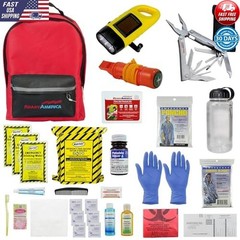 Emergency Survival Kit 1-Person 72 Hour Backpack First Aid Food Water Blanket US