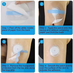 55Pack Freestyle Libre 2 Sensor Covers, Latex-Free Hypoallergenic Waterproof