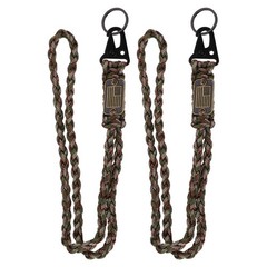 2Pcs Paracord Lanyard, Strong Lanyard with USA Flag, Olive Green Camouflage
