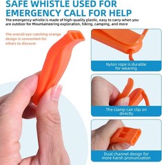 60 Pack Emergency Whistles Safety W/ Lanyard 120db Loud Survival Rescue