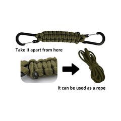 2Pcs Paracord Keychain with Carabiner Clip, Braided Paracord Lanyard Key Chai…