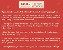 Metal Fire Piston Educational Campers/Survival/Preppers Scientific Lesson