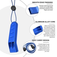 Emergency Survival Whistle, Loud 120+ dB Aluminum Alloy Metal Safety Whistle …