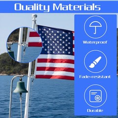 4 Pack Flag Pole Clips to Hold Flag, Adjustable Flag Pole Rings with Carabiner,
