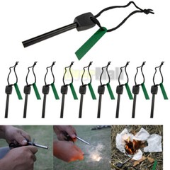 Lot Mini Flint Fire Starter Magnesium Steel Striker Emergency Survival Camping